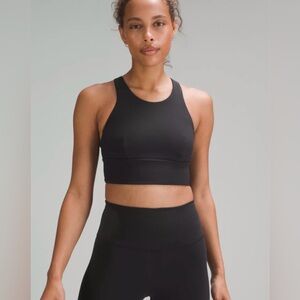 Lululemon Wunder Train Long-Line Bra *Medium Support, C/D Cups, Size 12, Black